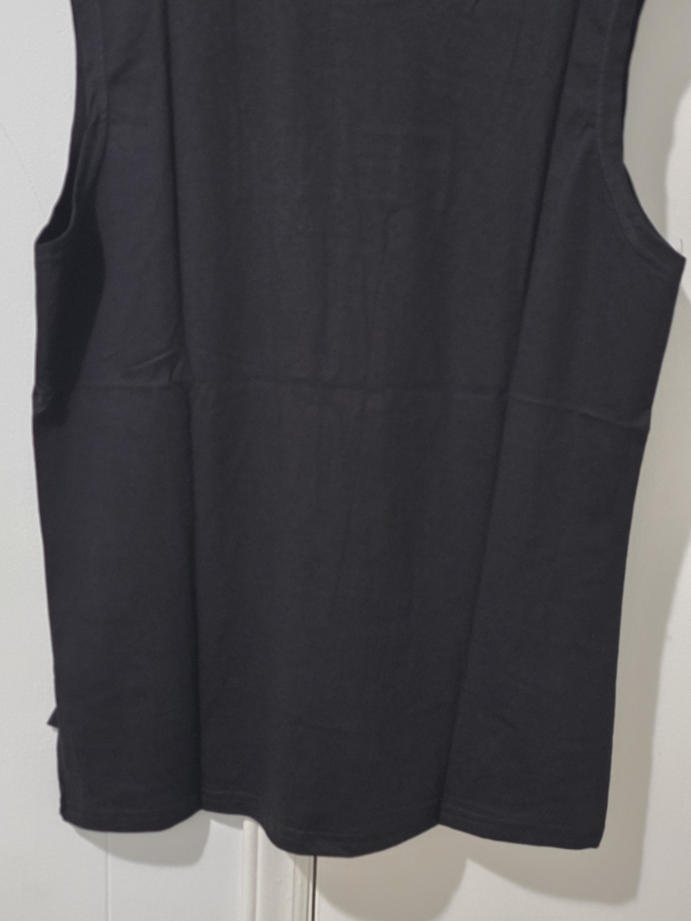 Fendi Men's Black Tank Top with White FENDI ROMA Embroidery - Picture 2 of 2